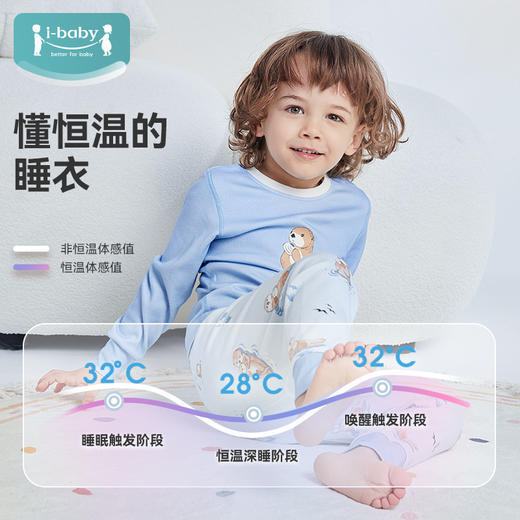 【79元秒】ibaby×outlast太空科技恒温抑菌针织长袖图案家居服睡衣套装90/100码 商品图1
