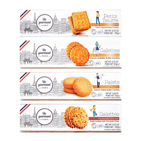 法国法格曼黄油曲奇25%18%13%巧克力多口味曲奇饼干120g 口口奶香酥松绵密 051542-4/051542-2/051542-1/051542-3