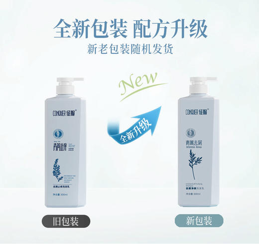 征服 新升级2代青蒿洗发乳，生姜强韧去屑净爽控油蓬松系列、润肤沐浴露头皮精华素养护发丝。下单送小样*2 商品图6