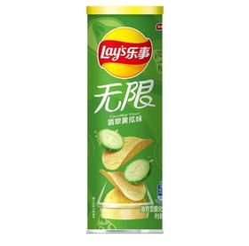 【乐事】无限薯片 翡翠黄瓜味 90g | 翡翠黄瓜清香·无限忠于原味 | 乐事无限系列·更厚更脆更满足 | 追剧零食·下午茶点·闺蜜分享·清爽解腻首选