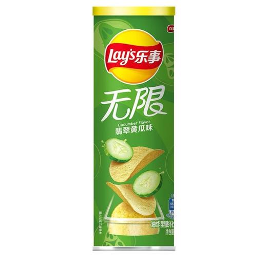 【乐事】无限薯片 翡翠黄瓜味 90g | 翡翠黄瓜清香·无限忠于原味 | 乐事无限系列·更厚更脆更满足 | 追剧零食·下午茶点·闺蜜分享·清爽解腻首选 商品图0