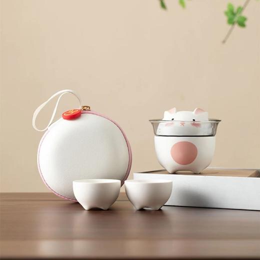 B-YL-4003 幸运兔粉白一壶三杯 商品图5