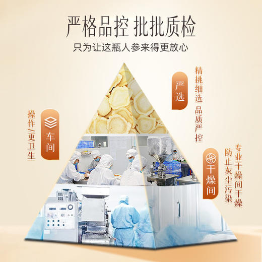 【官方正品】云南白药养生人参片150g道地吉林人参中药材足龄片大味浓补气生津安神泡茶煲汤泡酒 商品图3