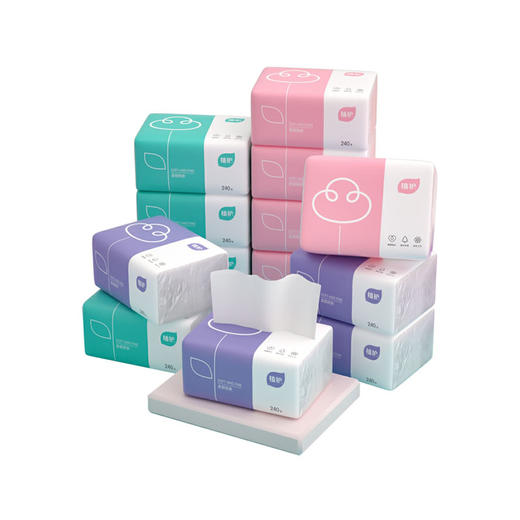 植护 原木抽纸240张4层*1包卫生纸家用擦手纸餐巾纸 商品图7