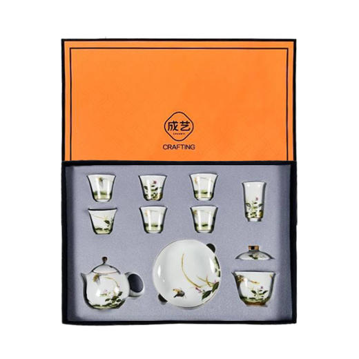 成艺陶瓷中式田园蝶恋花家用防烫过滤功夫茶具 商品图4