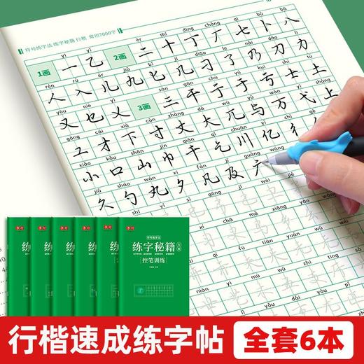 【行楷练字秘籍】一套就好行书训练字帖初学者全套控笔笔画结购常用字美文书写速成练字帖 商品图1