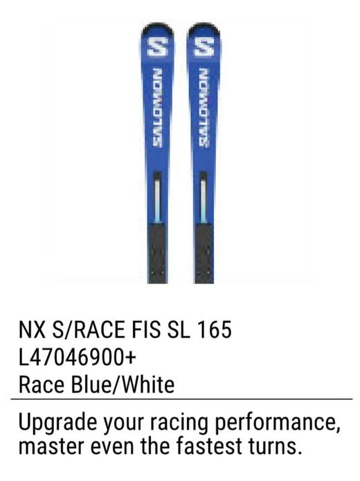25/26SALOMON双板NX S/RACE FIS SL 165 商品图0
