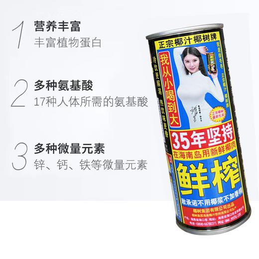 正宗椰树牌椰子汁植物蛋白饮料 245ml 商品图1