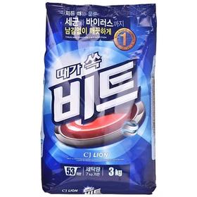 必特强力去污洗衣粉3kg비트 때가 쏙 세탁가루세제