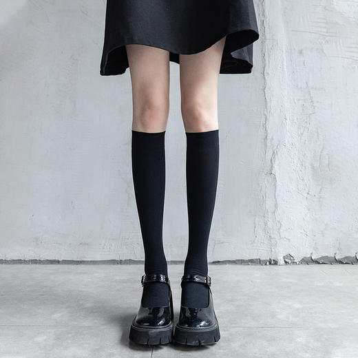 黑色/灰色/白色可选 轻薄透气 丝袜 女压力显瘦小腿袜一双装 商品图0