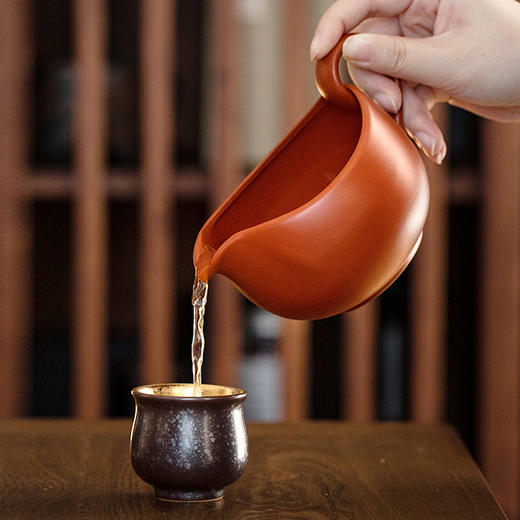 常滑烧朱泥茶海290ml秋叶侧把茶海230ml（玉光作） 商品图1