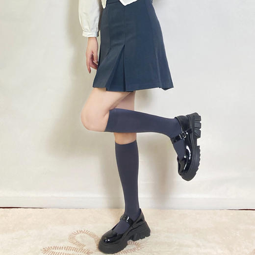 黑色/灰色/白色可选 轻薄透气 丝袜 女压力显瘦小腿袜一双装 商品图2