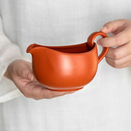 常滑烧朱泥茶海290ml秋叶侧把茶海230ml（玉光作） 商品图4