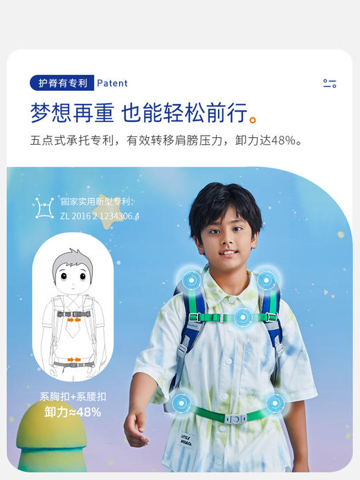 梦乐SS23高级护脊书包SS200 商品图5