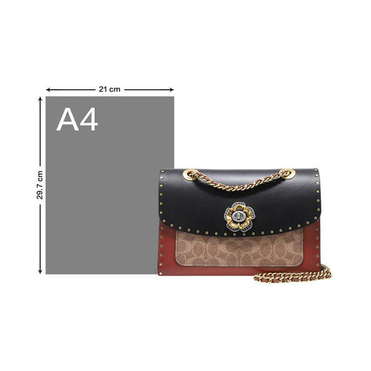 Coach(专柜) 蔻驰 Parker系列山茶花铆钉边饰手提单肩链条包女士斜挎包 C4659B4M2（8月11日-22日CCpark活动现场自提） 商品图4