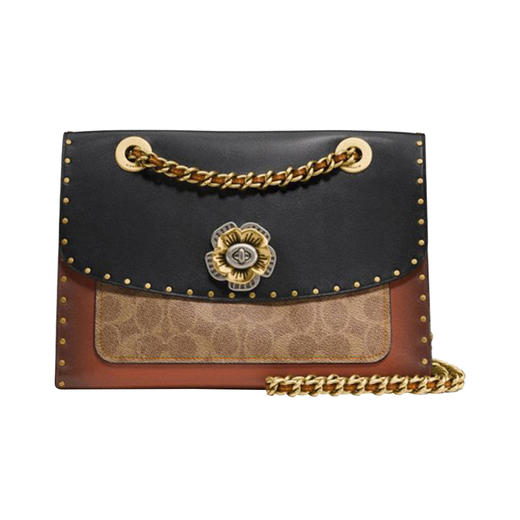 Coach(专柜) 蔻驰 Parker系列山茶花铆钉边饰手提单肩链条包女士斜挎包 C4659B4M2（8月11日-22日CCpark活动现场自提） 商品图0