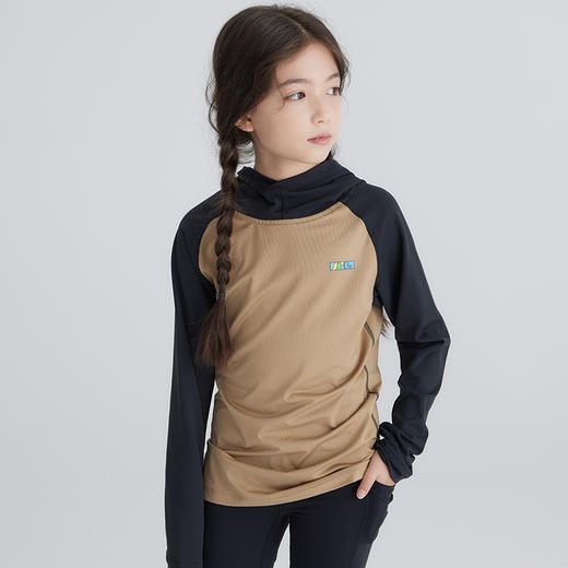 chopiyopi童装 拼色插肩袖连帽长袖打底衫 商品图1