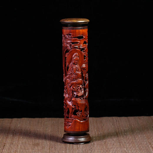 童子拜观音°大&小款酸枝香筒 商品图1