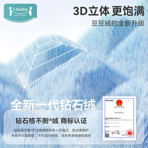 【限时399元 】ibaby×outlast太空科技恒温钻石格不倒绒儿童安抚睡被 加厚暖绒款【 150×200cm】 商品图3