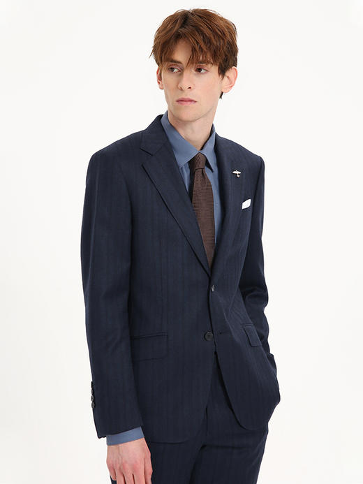 callisto藏青绵羊毛羊绒混纺套西-西裤 FSBWP028C NA 商品图2