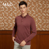 MD名盾桑蚕丝长袖Polo衫男士秋冬季打底休闲商务爸爸装翻领t恤衫 商品缩略图2