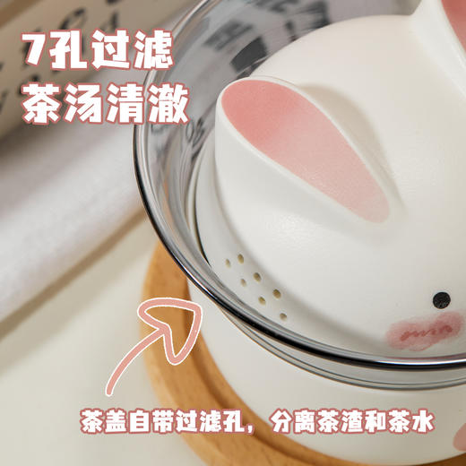 B-YL-4003 幸运兔粉白一壶三杯 商品图4