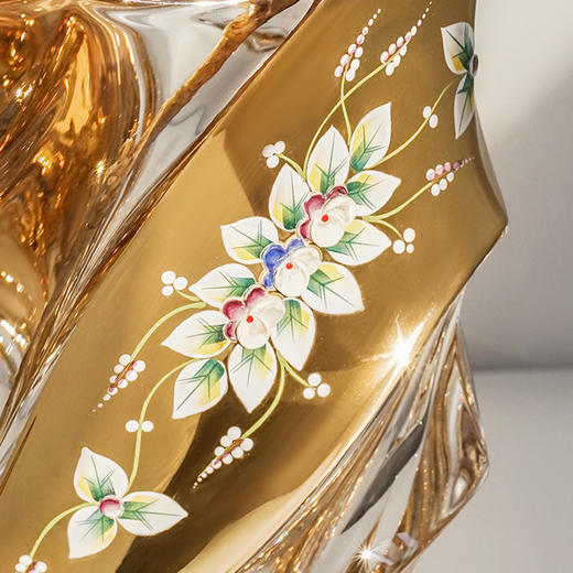 捷克BOHEMIA原装进口波西米亚surf描金珐琅果斗/花瓶31cm（仅1件，无货退款） 商品图5