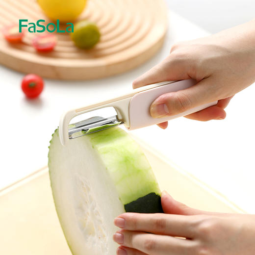 FaSoLa 多功能水果刀家用二合一削皮刀刮皮器便携切水果刀去皮神器 商品图3