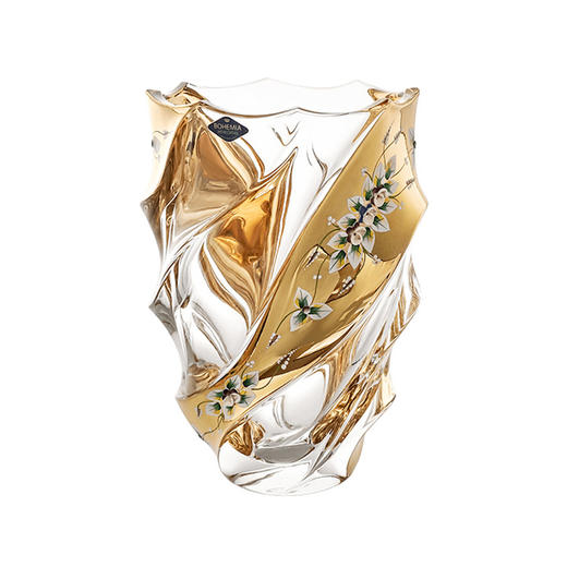 捷克BOHEMIA原装进口波西米亚surf描金珐琅果斗/花瓶31cm（仅1件，无货退款） 商品图2