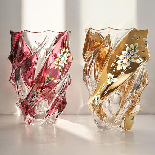 捷克BOHEMIA原装进口波西米亚surf描金珐琅果斗/花瓶31cm（仅1件，无货退款） 商品图3