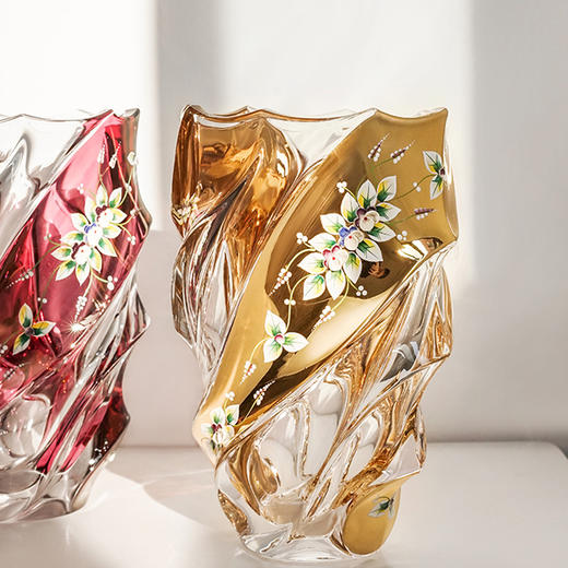 捷克BOHEMIA原装进口波西米亚surf描金珐琅果斗/花瓶31cm（仅1件，无货退款） 商品图4