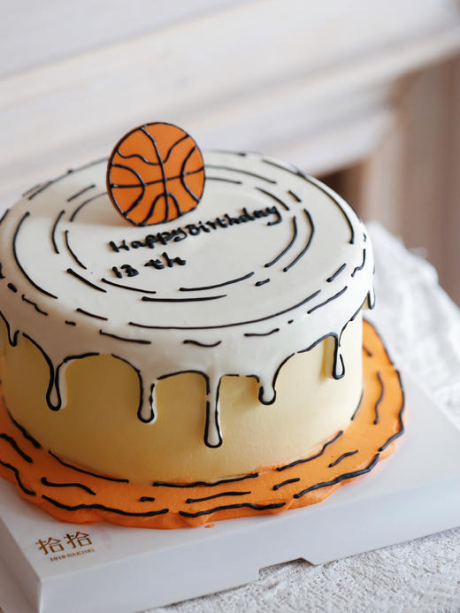 「篮球·二次元漫画风」100%动物奶油（附图6寸·提前24小时预订） 商品图0