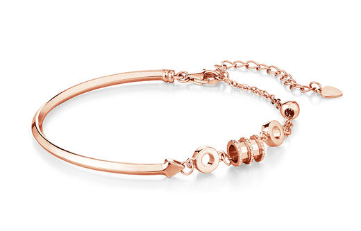 KADER卡蒂罗 合金 闪钻小蛮腰手镯 优雅百搭手链 简约小众设计款手饰 双色 女款 #闪耀银河    礼物#送女友 母亲节礼物#简约大方 商品图2