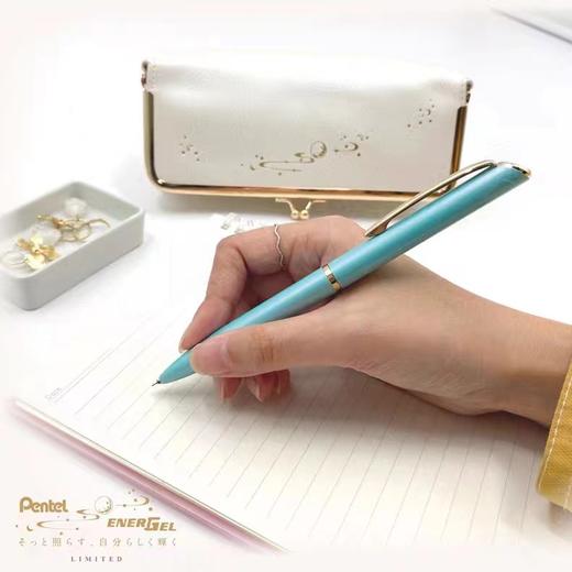 日本派通Pentel限定金属杆中性笔黄铜限定旋转式0.5速干水笔商务签字笔 商品图4