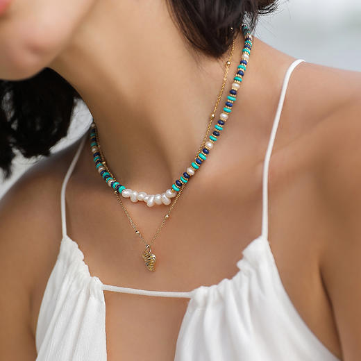 Retro Chic 意大利复古创意饰品  希腊浪花叠戴项链 商品图2