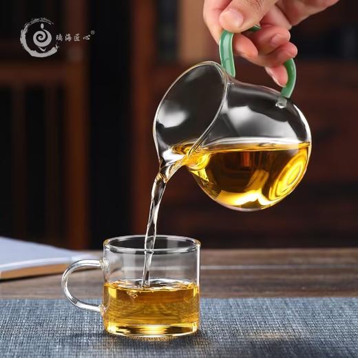 璃匠-耐热玻璃玲珑公杯(琥珀色)鱼之吻公道杯260ml 商品图7