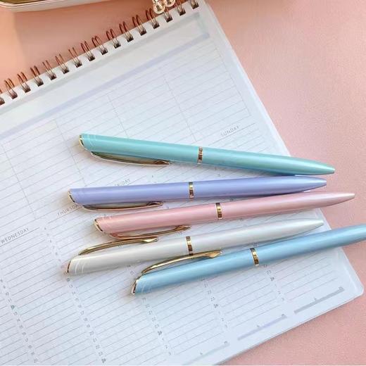 日本派通Pentel限定金属杆中性笔黄铜限定旋转式0.5速干水笔商务签字笔 商品图2