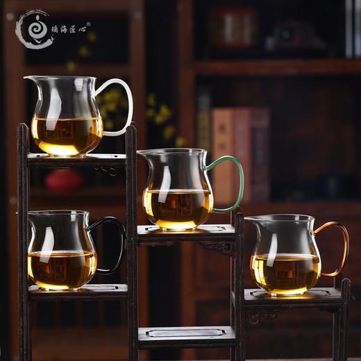 璃匠-耐热玻璃玲珑公杯(琥珀色)鱼之吻公道杯260ml 商品图6