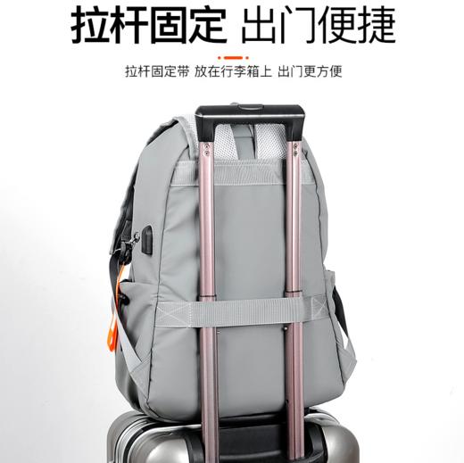 男女商务背包双肩包 USB电脑包休闲包（3-832） 商品图8