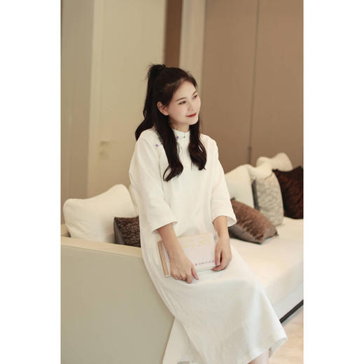 【抖音专属】【线上专属】旗袍连衣裙（23707309-山矾） 商品图0