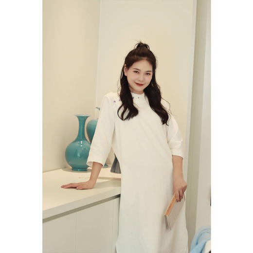【抖音专属】【线上专属】旗袍连衣裙（23707309-山矾） 商品图4