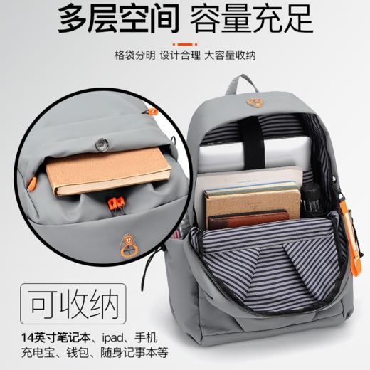 男女商务背包双肩包 USB电脑包休闲包（3-832） 商品图2