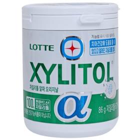 乐天木糖醇a口香糖86g롯데 자일리톨 알파 츄잉껌