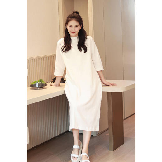 【抖音专属】【线上专属】旗袍连衣裙（23707309-山矾） 商品图3