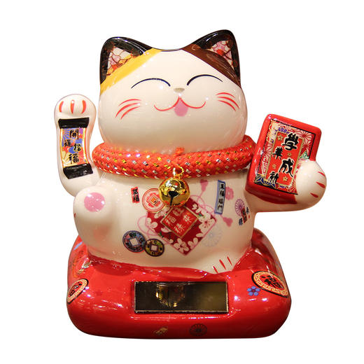 K-FYM-太阳能摇手 招财猫 自动招手小摆件创意办公桌饰品汽车内摇手猫装饰 商品图4