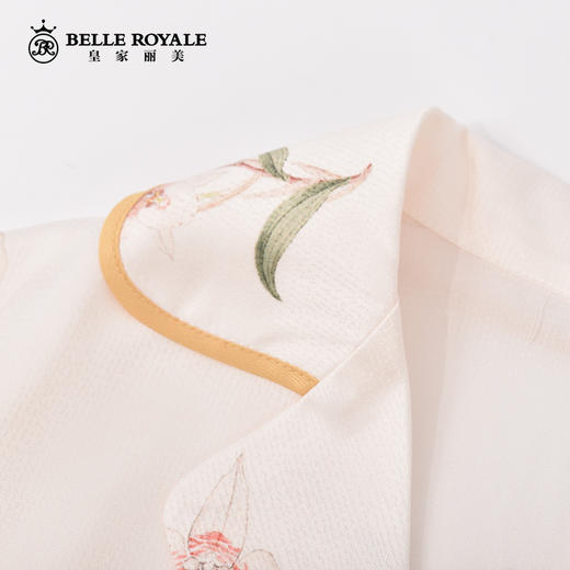 皇家丽美女款珠光缎面睡衣长袖春夏冰丝薄款H版外穿家居服套装JJT9947 商品图3