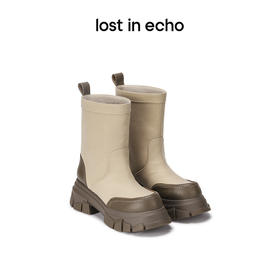 [福利价]lost in echo设计师品牌美拉德厚底增高显瘦宽筒靴子碎石底短靴女