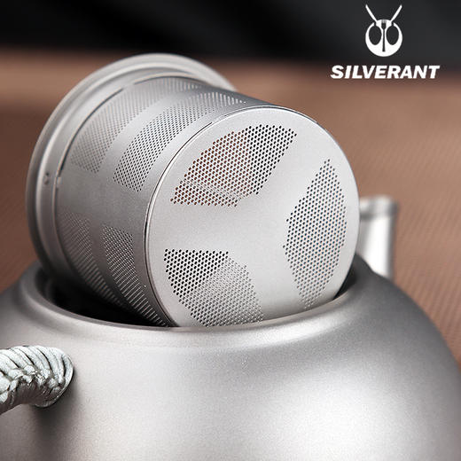 银蚁纯钛西施茶壶钛茶壶泡茶家用户外钛合金茶壶耐高温钛茶具套装 银蚁户外 西施壶五件套 钛晶款 商品图2