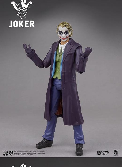 DC正版小丑希斯莱杰蝙蝠侠手办可动人偶模型超人钢骨小丑女摆件中动 漫威正版授权 DC人偶系列-小丑 商品图4