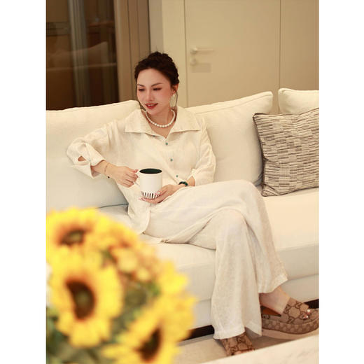 【抖音专属】立领衬衫（23810408-凝脂） 商品图1